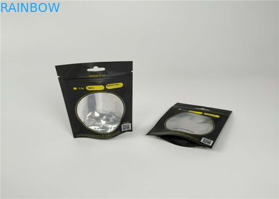 Smell Proof Plastic Pouches Packaging 3.5g Matt Oil Paris OG With Clearly Window