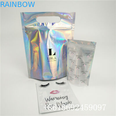 Moistureproof Foil Pouch Packaging Stand Up Zipper Top Customized Size With Handle