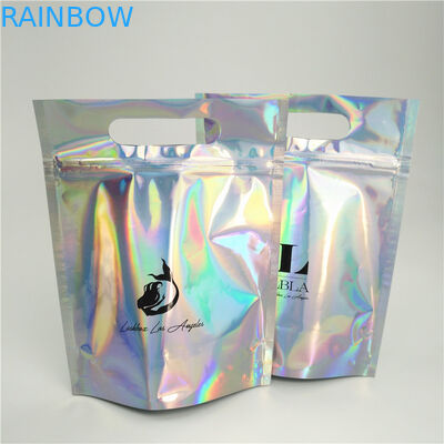 Moistureproof Foil Pouch Packaging Stand Up Zipper Top Customized Size With Handle