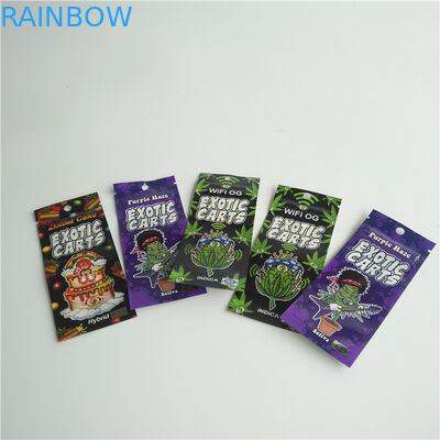 Custom Foil Printed k Bags 1ml Vape Pen Cartridge Packaging With Window