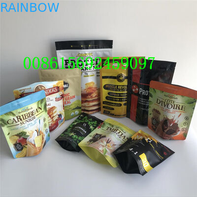 Chocolate Coffee Snack Bag Packaging Custom Food Grade Material With Zipper