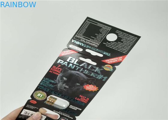 3D Holographic Effect Blister Card Packaging Gold Rhino Container Bullet SGS/FDA Approval