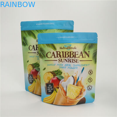 Gravure Printing Stand Up k Bags , Milk Powder Aluminium Foil Pouch With Zipper