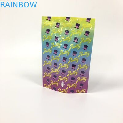 Stand Up Herbal Incense Packaging Holographic Laser Film Runtz Bags With k