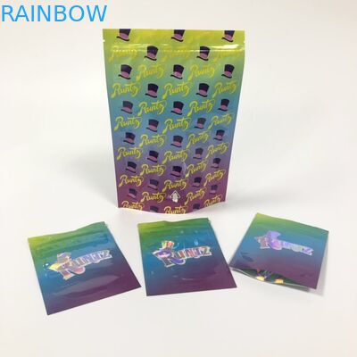 Stand Up Herbal Incense Packaging Holographic Laser Film Runtz Bags With k