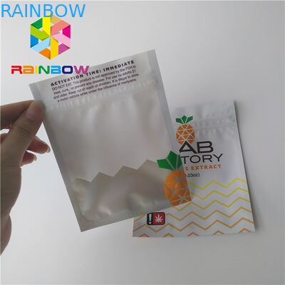 Aluminum Foil Plastic Pouches Packaging Moisture Proof For CBD Oil Gummies Weeds
