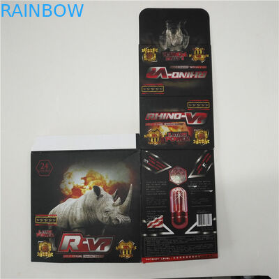 ABS Material Plastic Pill Bottles Rhino 12 Blister Packaging Card Display Box