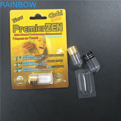 ABS Material Plastic Pill Bottles Rhino 12 Blister Packaging Card Display Box