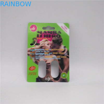Rhino 25 3D Plastic Cards Plastic Medicine Bottles Capsule Blister Packaging For Male Sex Enhancement Pills