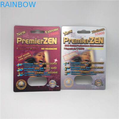 Rhino 25 3D Plastic Cards Plastic Medicine Bottles Capsule Blister Packaging For Male Sex Enhancement Pills