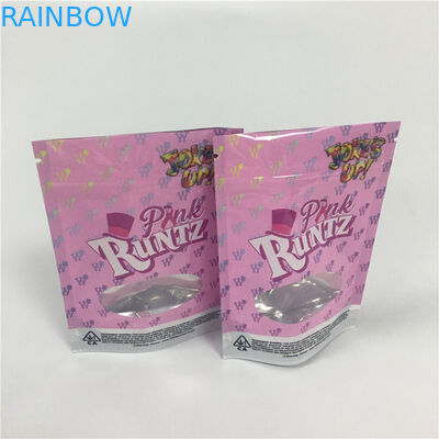 Rotogravure Printed Reusable k Bags Glossy Mylar Foil k Runtz Cookies Packing