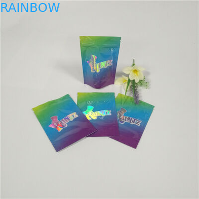 Runtz Mylar Weed Foil Pouch Packaging Bags Custom Jokes Up Label Packages Durable