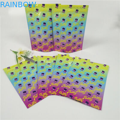 Double Zipper Custom Printed Stand Up Pouches Laminated Aluminum Foil Bags shiny Surface
