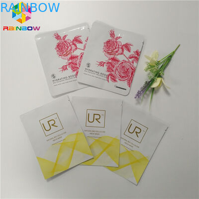 Plastic Cosmetic Packaging Bagsample Sachet Facial Mask Three Sides Seal Bag