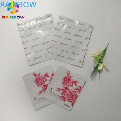 Aluminum Foil Sachet Plastic Cosmetic Bags For Facial Mask / Eyelash Packing