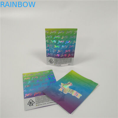 RUNTZ Smell Proof Plastic Pouches Packaging PET / Hologram Film Material SGS Approval