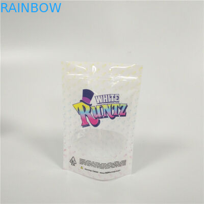 RUNTZ Smell Proof Plastic Pouches Packaging PET / Hologram Film Material SGS Approval