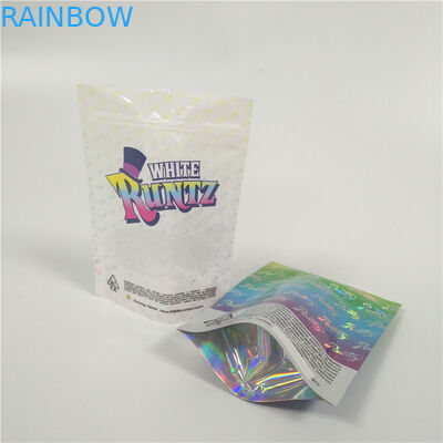 RUNTZ Smell Proof Plastic Pouches Packaging PET / Hologram Film Material SGS Approval