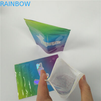 RUNTZ Smell Proof Plastic Pouches Packaging PET / Hologram Film Material SGS Approval