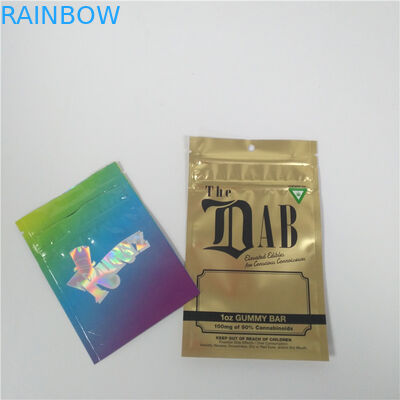 Child Proof Aluminium Foil Pouch Packaging Stand Up Bag For Marijuana Gummy Candy