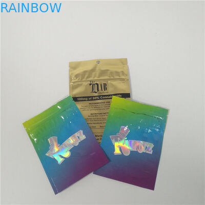 Child Proof Aluminium Foil Pouch Packaging Stand Up Bag For Marijuana Gummy Candy