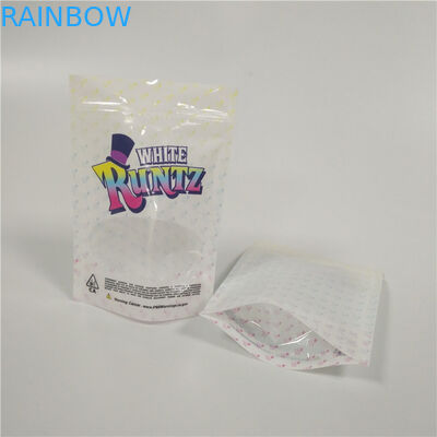3.5 Grams Stand Up Mylar k Aluminum Foil Stand Up Pouch Rotogravure Printing