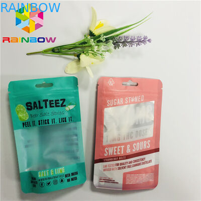 Safe Printed Plastic Pouches Packaging Heat Seal Custom Clear Transparent Window