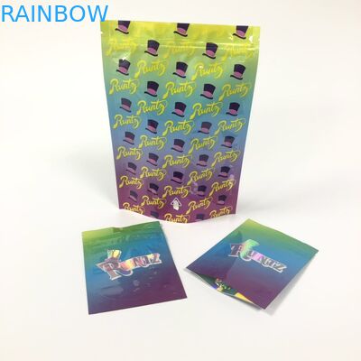 Herbal Incense  Aluminum Foil Bags Runtz Plastic Gravnre Printing With Window