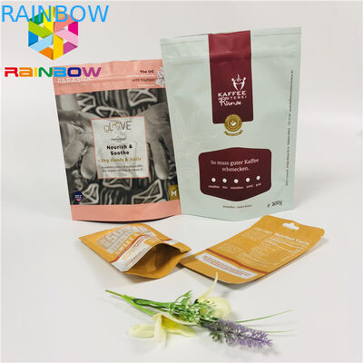 Matte Tea Bags Packaging Stand Up Aluminum Foil Bag With Zipper / Tearing Notch