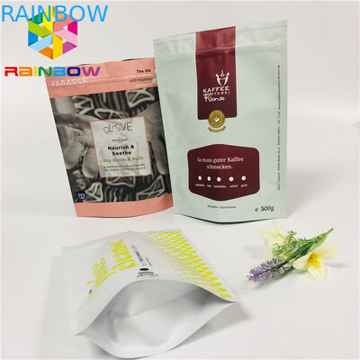 Aluminum Foil Tea Packaging Pouch Stand Up Bags Child Proof Customized Printed