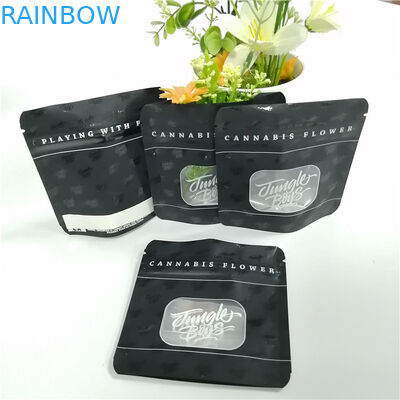 Gravnre Printing Plastic Zipper Bags , Mylar Weed Stand Up Packaging Pouches