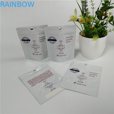 Self Stand Weed Seed Plastic k Bags Custom Printed Matt Black Foil Pouch