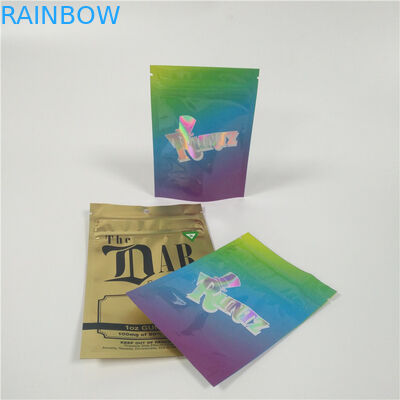 Custom Printed Stand Up Pouch Packaging Glossy Surface Finish Cbd With Window