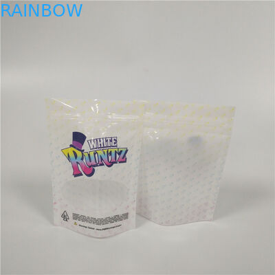 Custom Printed Stand Up Pouch Packaging Glossy Surface Finish Cbd With Window