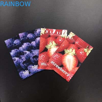 Foil Lined Glossy Material Herbal Incense Packaging 3 Side Sealed Flat Bag Custom Printed