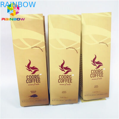 Waterproof Foil Pouch Packaging Stand Up Coffee Bag Gravnre Printing With Vent
