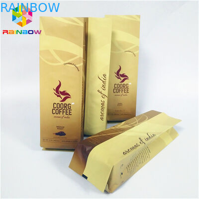 Custom Printed Stand Up Zipper Pouch Bags Moisture Barrier Side Gusset Flat Bottom