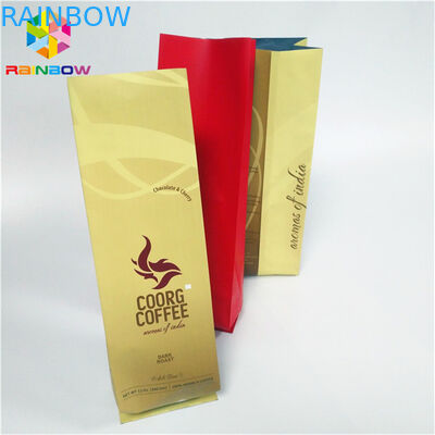 Custom Printed Stand Up Zipper Pouch Bags Moisture Barrier Side Gusset Flat Bottom