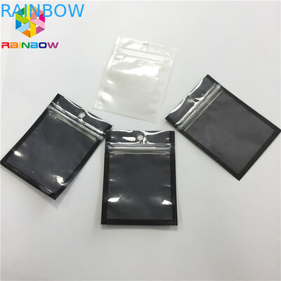 Clear Front Plastic Mylar k Stand Up Pouches Three Side Seal For USB Cable