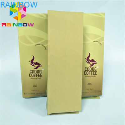 Moisture Proof Food Packaging Side Gusset Coffee Bag With Tin Tie / Degassing Valve