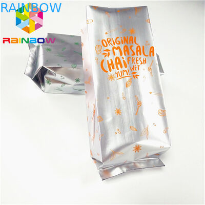 Laminated Plastic Pouches Packaging Side Gusset Heat Seal Vacuum Bulk Tea Valve Bag