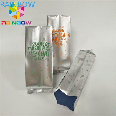 Laminated Plastic Pouches Packaging Side Gusset Heat Seal Vacuum Bulk Tea Valve Bag