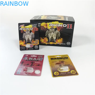 3D Cards Plastic Blister Packaging  Rhino 100k 150k 200k Male Enhancement Pill Pack