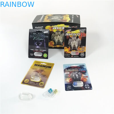3D Cards Plastic Blister Packaging  Rhino 100k 150k 200k Male Enhancement Pill Pack