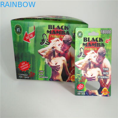 Slide Blister Pack Packaging Insert Card Male Enhancement Pills 3D Card Packaging Bags
