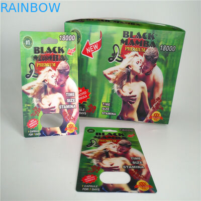 Slide Blister Pack Packaging Insert Card Male Enhancement Pills 3D Card Packaging Bags