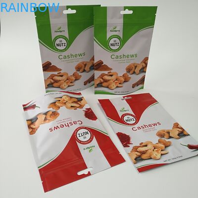 Foil Stand Up Snack Bag Packaging Zipper Plastic Cashew Nut Pack Custom Printed