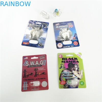 Medical Usage Blister Card Packaging Rhino 11 Magnum 24k 3D Card Inventory Blister Pack