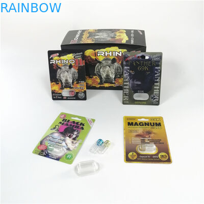 Rhino 69 Series Blister Card Packaging Male Enhancement Pills 3d Pill Blister Packing