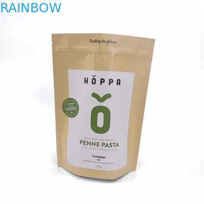 Eco Friendly Kraft Paper Bag Packaging Food Stand Up Zipperfor Bread / Candy / Fruits